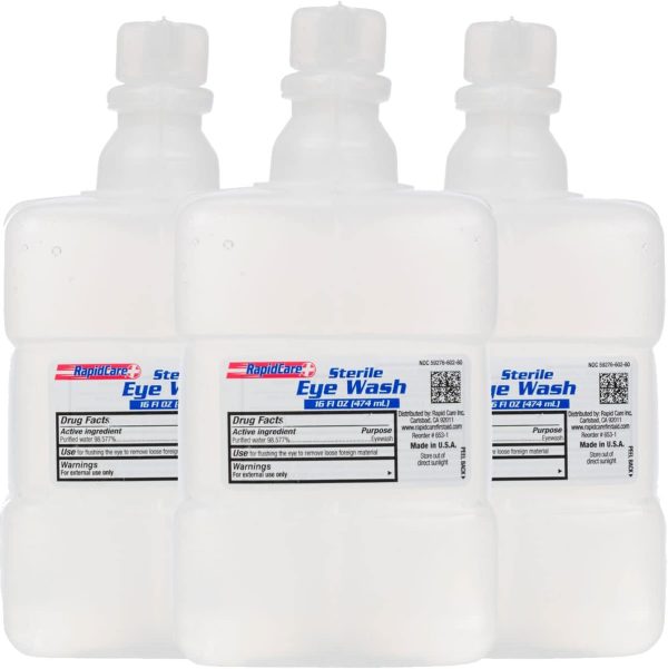 sterile saline isotonic eye wash solution 16 oz