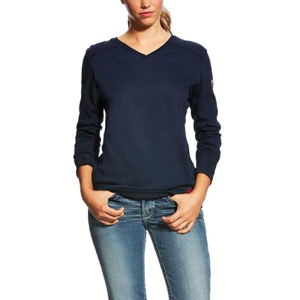 ariat women's fr ac crew top