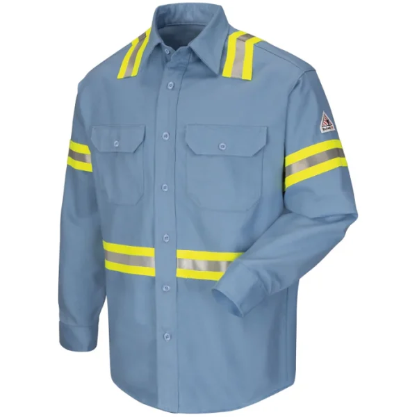 bulwark fr men's midweight fr (reflective) uniform shirt grey (copy)